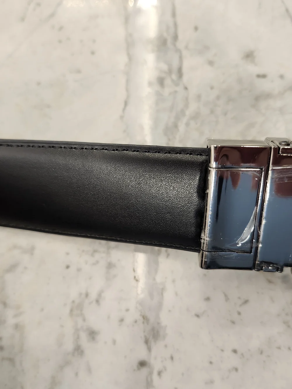 NWT Michael Kors Reversible Cut-to-Fit Belt Brown MK Logo Black Leather